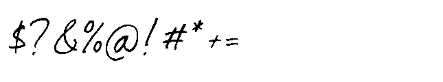 Cursive Amber Font OTHER CHARS
