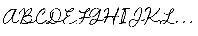 Cursive Amber Font UPPERCASE