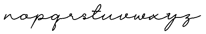 Cursive Holiday Script Font LOWERCASE