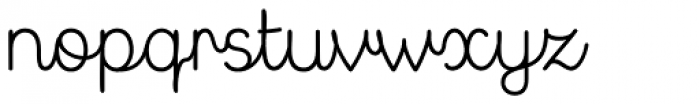 Cursive Script Font LOWERCASE