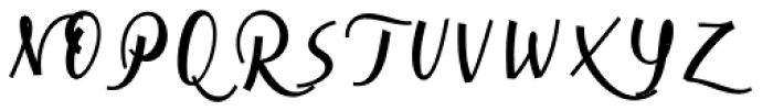 Cursive Signa Script Extra Bold Oblique Font UPPERCASE