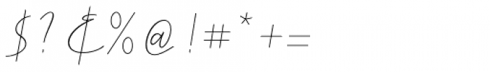 Cursive Signa Script Extra Light Oblique Font OTHER CHARS