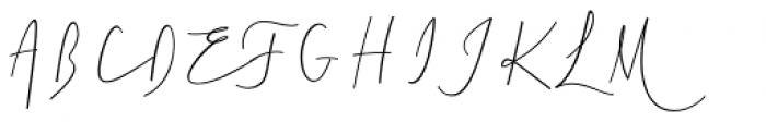 Cursive Signa Script Extra Light Oblique Font UPPERCASE