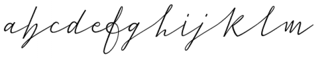 Cursive Signa Script Light Italic Font LOWERCASE