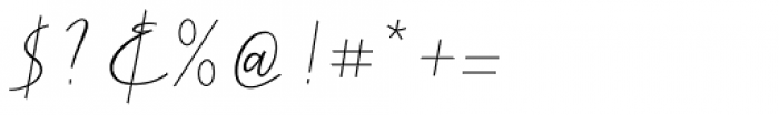 Cursive Signa Script Light Oblique Font OTHER CHARS