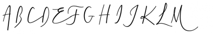 Cursive Signa Script Light Oblique Font UPPERCASE