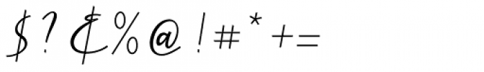 Cursive Signa Script Medium Oblique Font OTHER CHARS