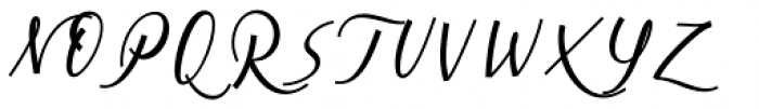 Cursive Signa Script Semi Bold Italic Font UPPERCASE