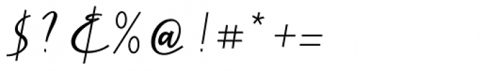 Cursive Signa Script Semi Bold Oblique Font OTHER CHARS