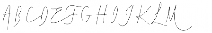 Cursive Signa Script Thin Oblique Font UPPERCASE