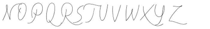 Cursive Signa Script Thin Oblique Font UPPERCASE
