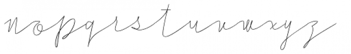 Cursive Signa Script Thin Oblique Font LOWERCASE