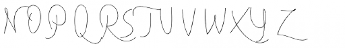 Cursive Signa Script Thin Font UPPERCASE