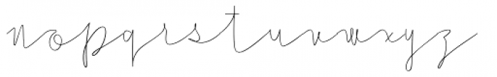 Cursive Signa Script Thin Font LOWERCASE