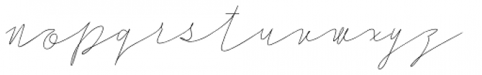 Cursive Signa Script Variable Hairline Font LOWERCASE