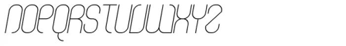 Curvature Fine Italic Font UPPERCASE