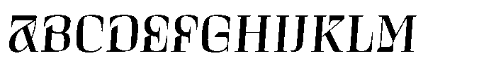 Curve Display Italic Font UPPERCASE