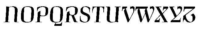 Curve Display Italic Font UPPERCASE