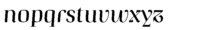 Curve Display Italic Font LOWERCASE