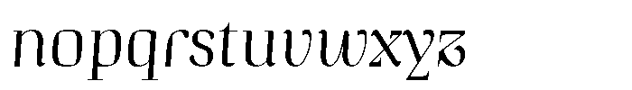 Curve Display Light-Italic Font LOWERCASE