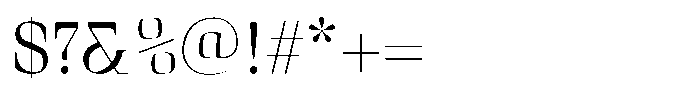 Curve Display Light Font OTHER CHARS