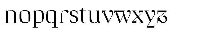 Curve Display Light Font LOWERCASE