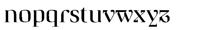 Curve Display Regular Font LOWERCASE
