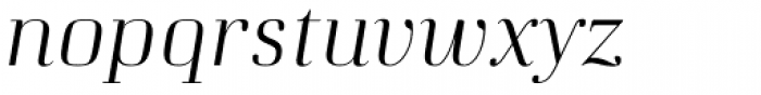 Curve Light Italic Font LOWERCASE