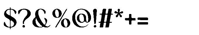 Curvus Bold Font OTHER CHARS