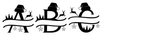 Cute Christmas Monogram FONT