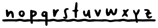 Cute Little Font Bold Underline Font LOWERCASE