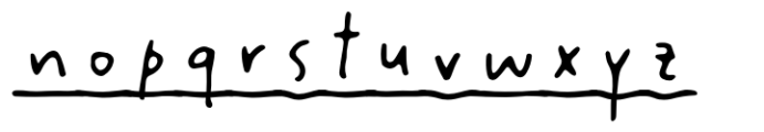 Cute Little Font Underline Font LOWERCASE