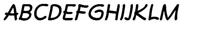 Cute Mousedraw Oblique Font UPPERCASE