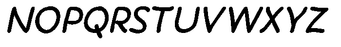 Cute Mousedraw Oblique Font UPPERCASE