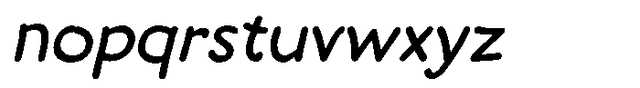 Cute Mousedraw Oblique Font LOWERCASE