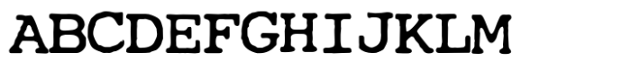 Cute Typewriter Regular Font UPPERCASE