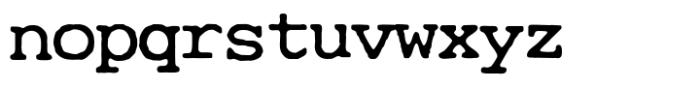 Cute Typewriter Regular Font LOWERCASE
