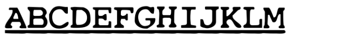 Cute Typewriter SVG Underline Font UPPERCASE