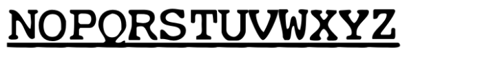 Cute Typewriter SVG Underline Font UPPERCASE