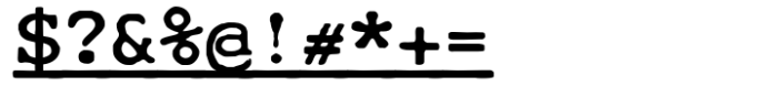 Cute Typewriter Underline Font OTHER CHARS