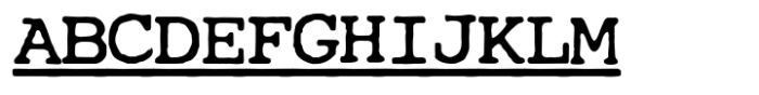 Cute Typewriter Underline Font UPPERCASE