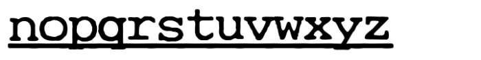 Cute Typewriter Underline Font LOWERCASE
