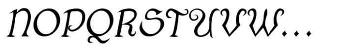 Cuthbert Italic Font UPPERCASE