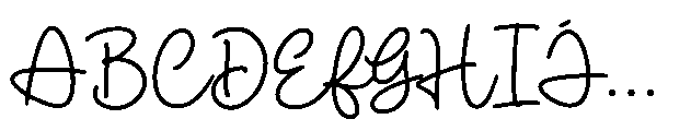 Cutie Slime Script Regular Font UPPERCASE