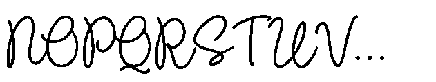 Cutie Slime Script Regular Font UPPERCASE
