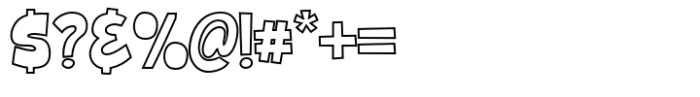 Cutlet Outline Font OTHER CHARS