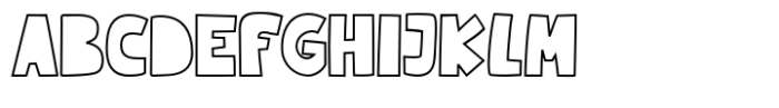 Cutlet Outline Font UPPERCASE