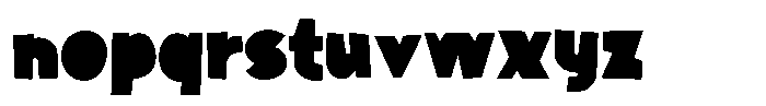 Cutter Child Bold Font LOWERCASE
