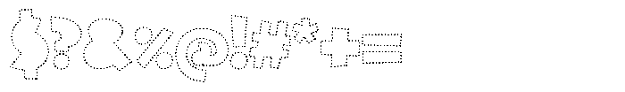 Cutter Child Dotted Font OTHER CHARS