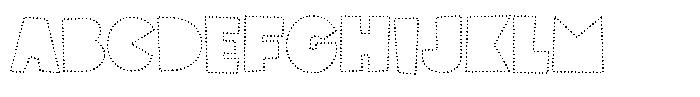 Cutter Child Dotted Font UPPERCASE